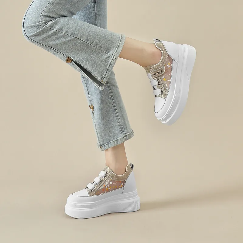CARDANRO Low Top Slip on Hook and Loop Skateboard Shoes Women's-12