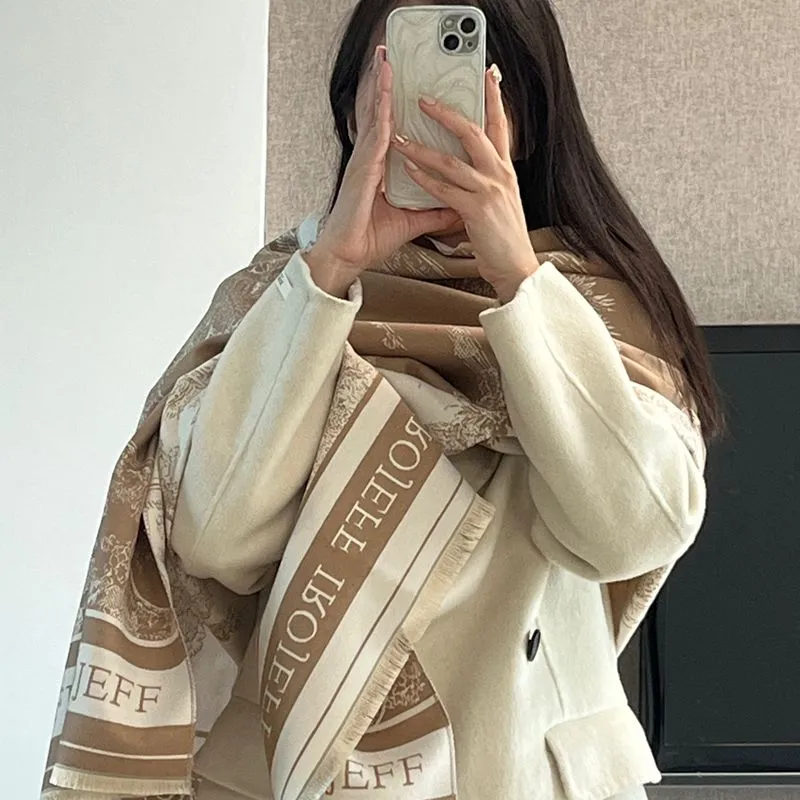 Cranta Komeia Faux Cashmere Knit Scarves Women's-5