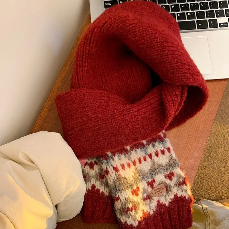 Cranta Komeia Polyester Knit Scarves Women's-2