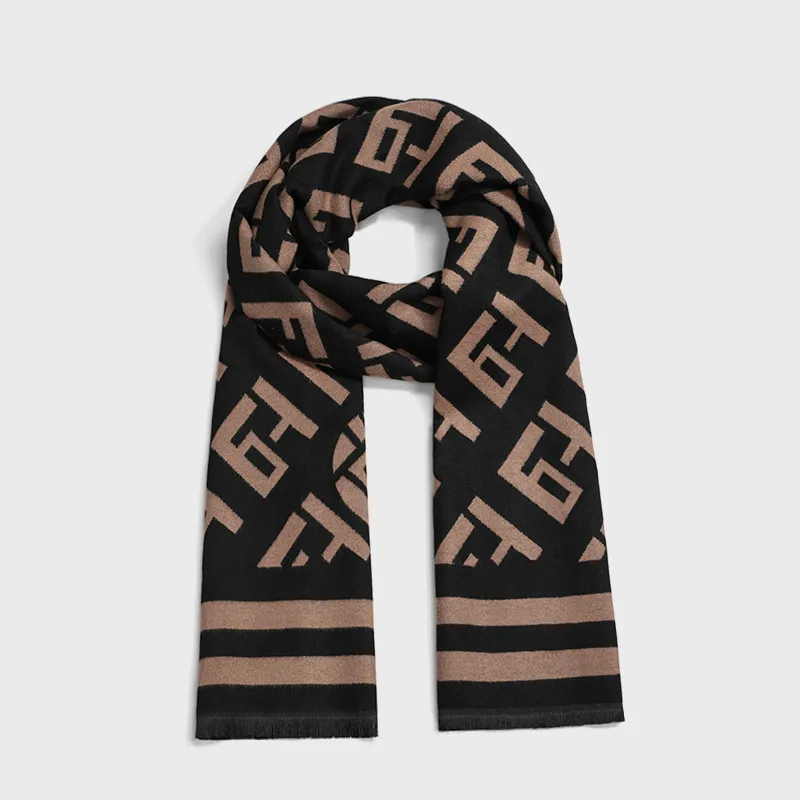 Cranta Komeia Polyester Viscose Knit Scarves Unisex-2