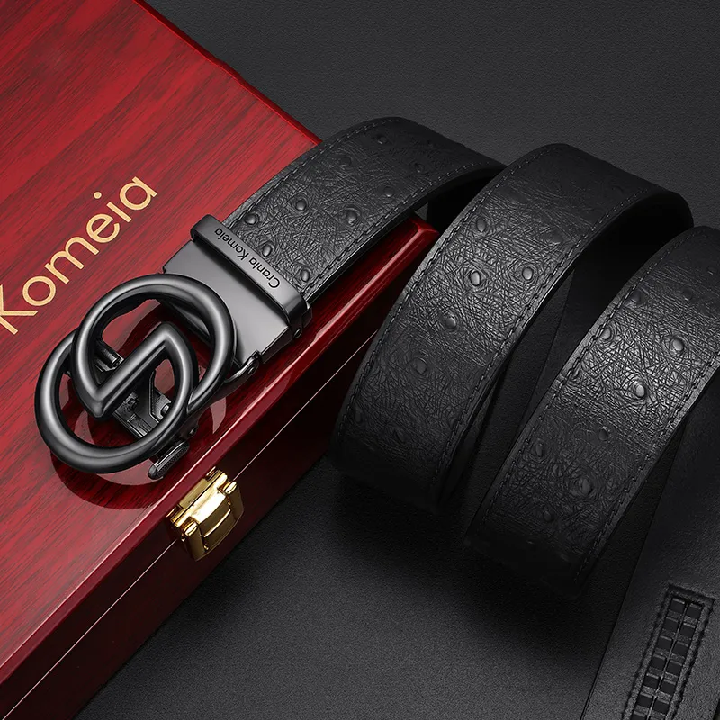 Cranta Komeia Top Grain Cow Leather Belts Men's 5cm-4
