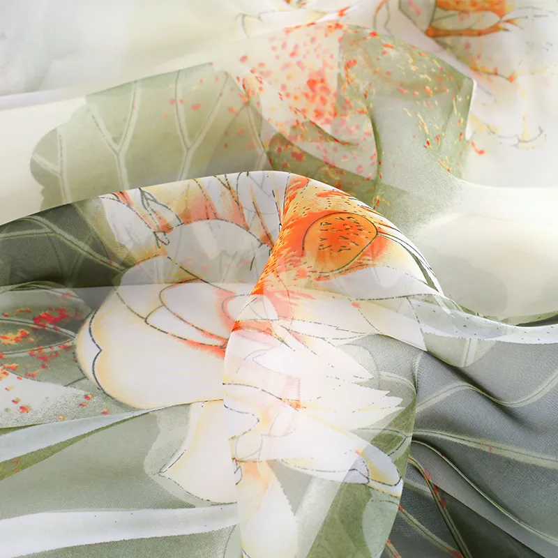 Cranta Komeia Polyester Silk Scarves Women's-4