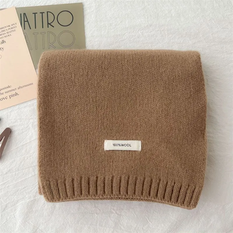 Cranta Komeia Wool Knit Scarves Women's Ecru-9