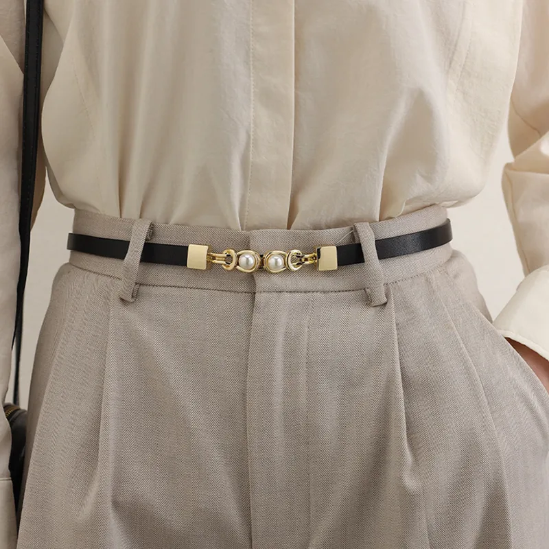 Cranta Komeia Cow Split Leather Belts Women's 1cm-2