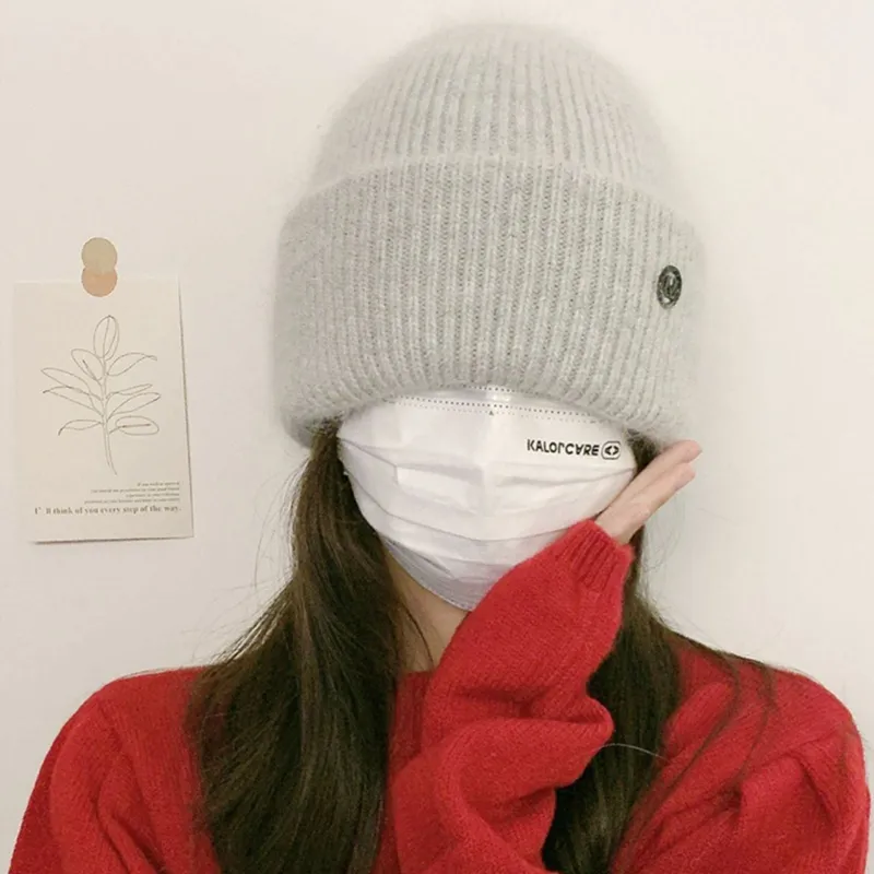 Cranta Komeia Rabbit Fur Blend Beanies Women's-3