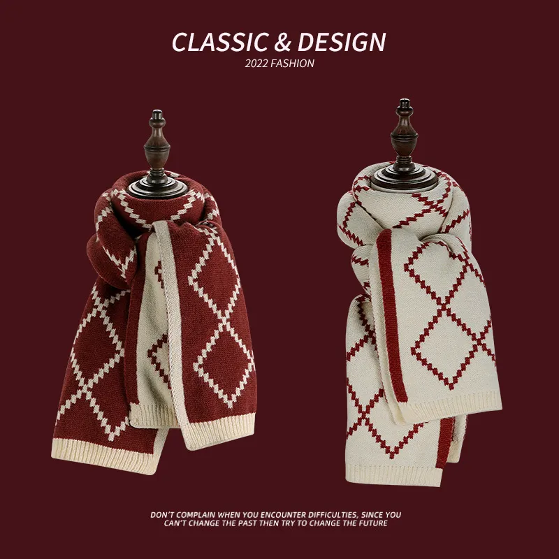 Cranta Komeia Acrylic Knit Scarves Unisex-1