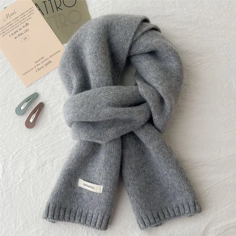 Cranta Komeia Wool Knit Scarves Women's Ecru-13