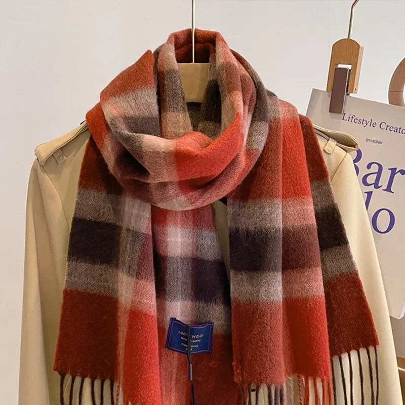 Cranta Komeia Sheep Wool Knit Scarves Women's-4