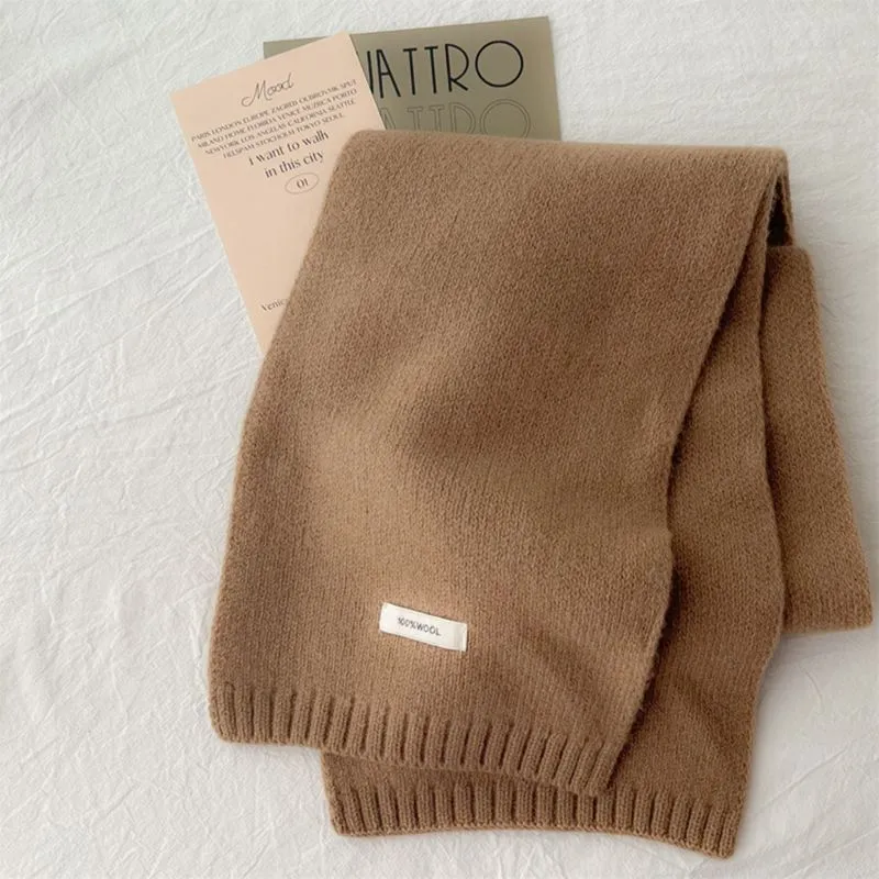 Cranta Komeia Wool Knit Scarves Women's Ecru-8