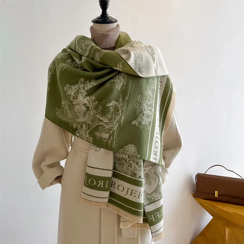Cranta Komeia Faux Cashmere Knit Scarves Women's-11