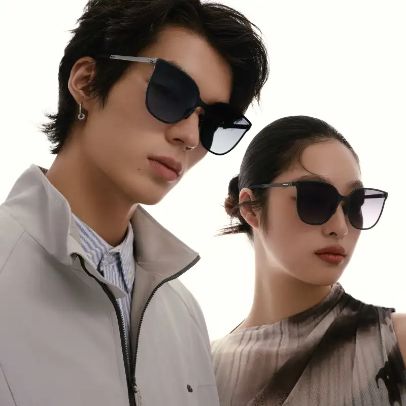 BENEUNDER Metal Square Sunglasses Unisex-2
