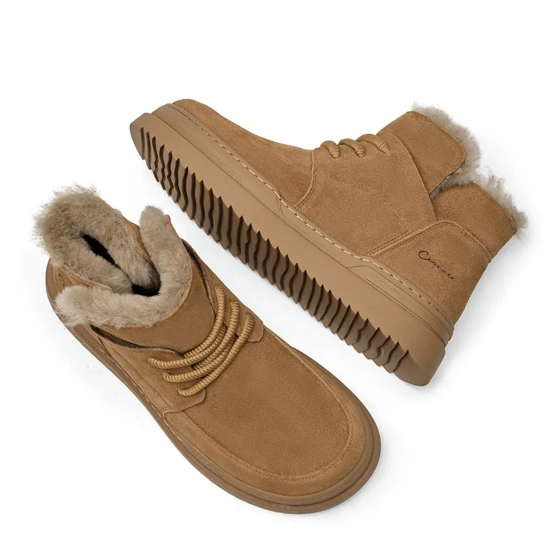 C°BANNER 9cm Snow Boots Men's Yellow Brown-2