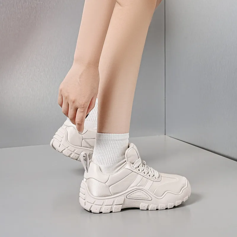 C°BANNER Support Low Top Chunky Sneakers Women's Champagne-3