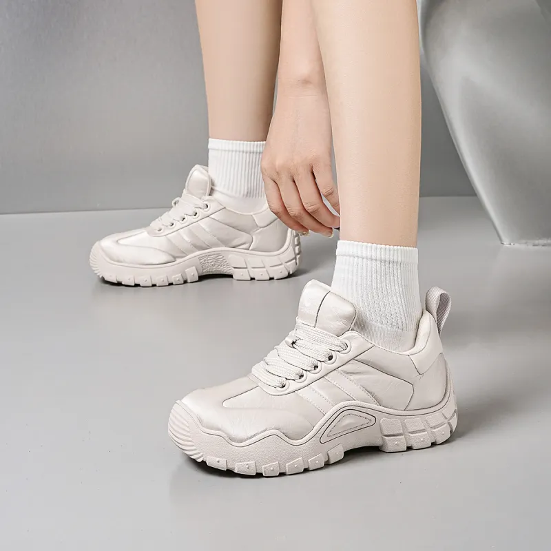 C°BANNER Support Low Top Chunky Sneakers Women's Champagne-5