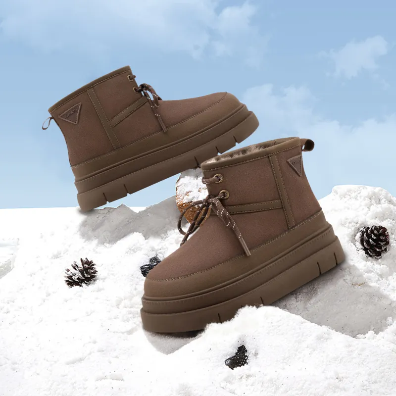 C°BANNER Warm Wear Resistant Cushioning For Height Increase Coverage 10.5cm Snow Boots Women's-14