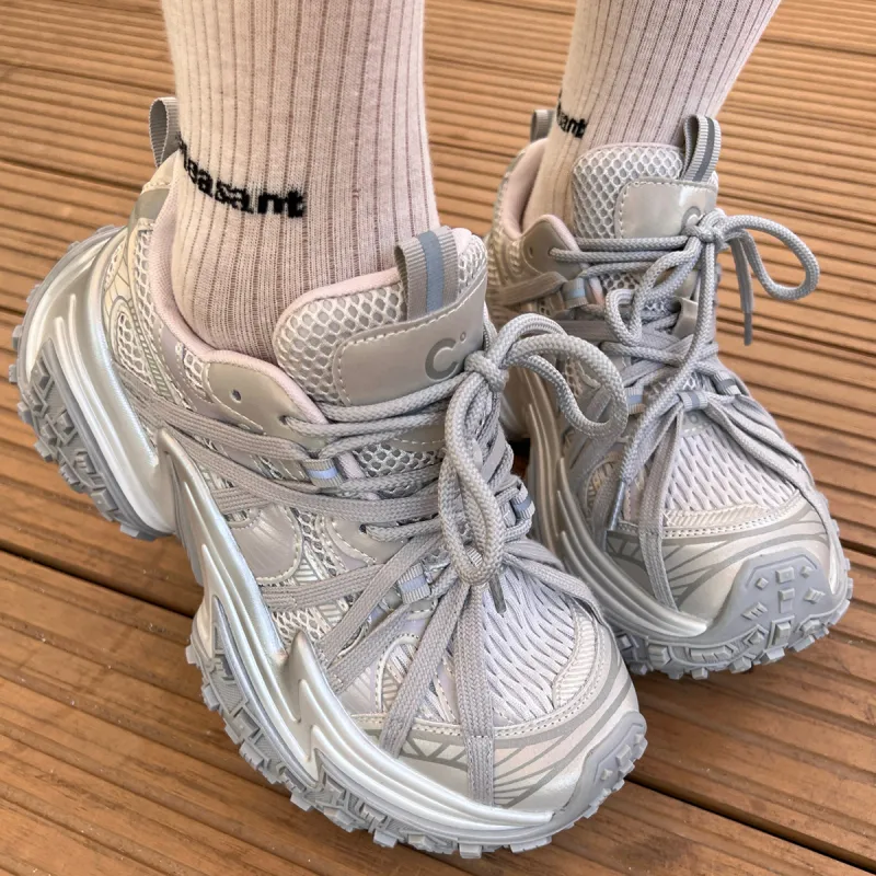 C°BANNER Cushioning, Breathable, Lightweight Low Top Chunky Sneakers Women's-11