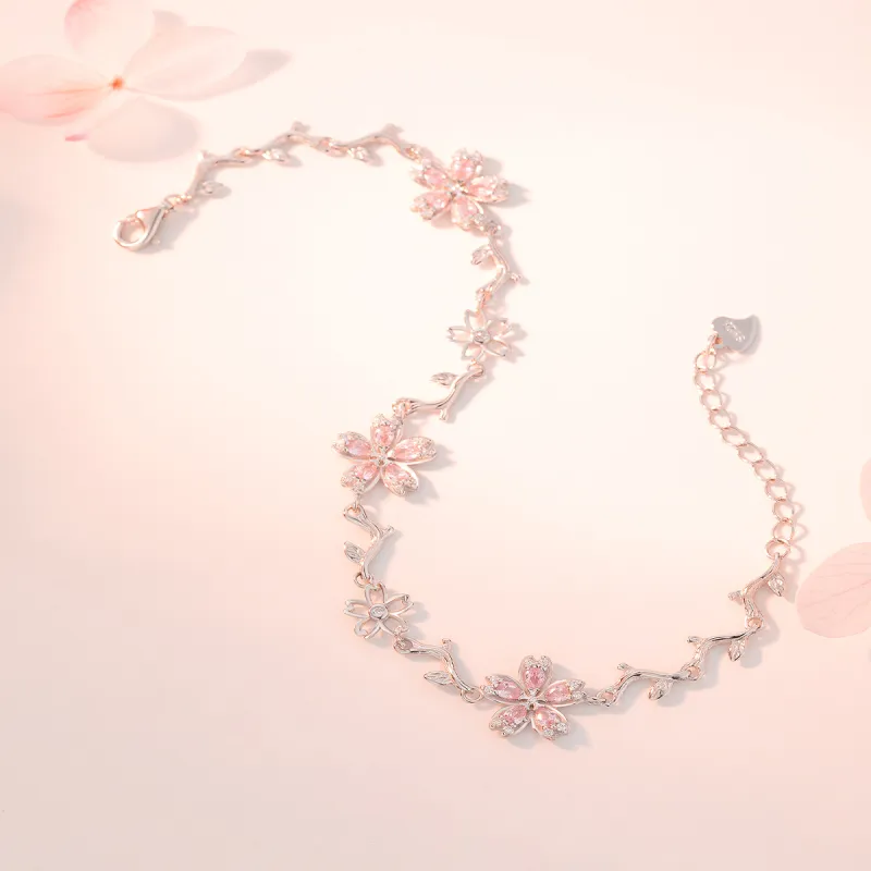BAX Everyday Commute Versatile Pink S925 Silver Bracelets Women's-2