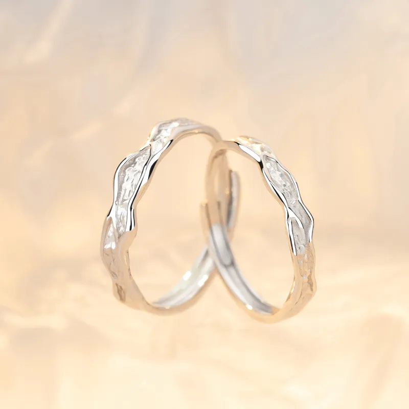 BAX Adjustable Love Confession S999 Fine Silver Couple Rings Ring Unisex-3