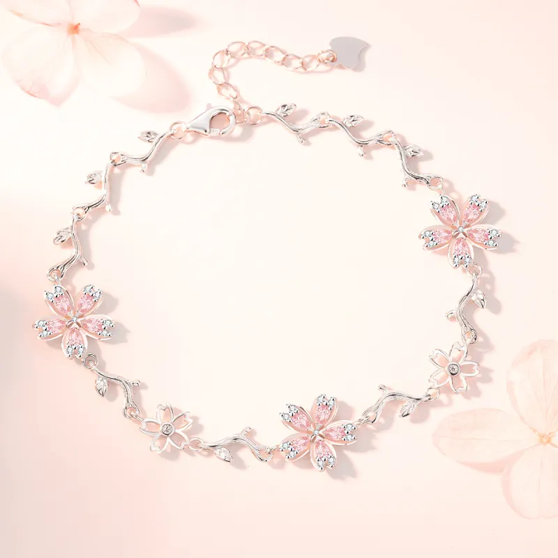 BAX Everyday Commute Versatile Pink S925 Silver Bracelets Women's-5