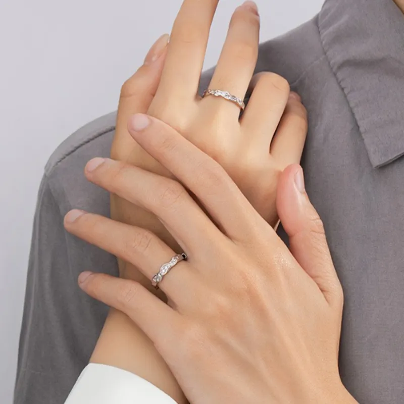 BAX Adjustable Love Confession S999 Fine Silver Couple Rings Ring Unisex-5