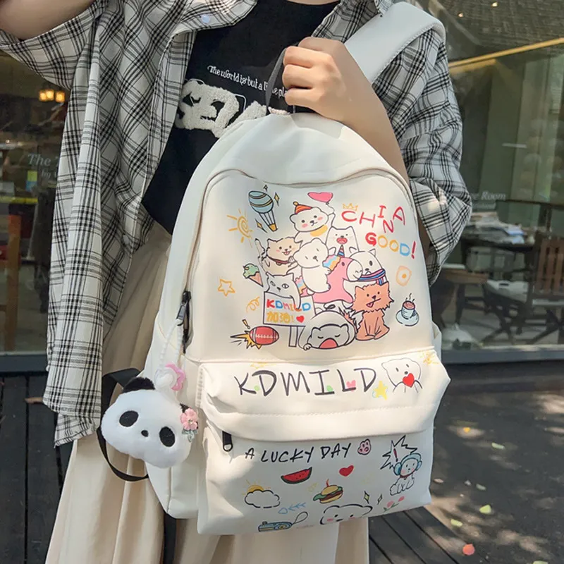 Huangmu Nylon Backpack And Laptop Bag Unisex Multicolor-3