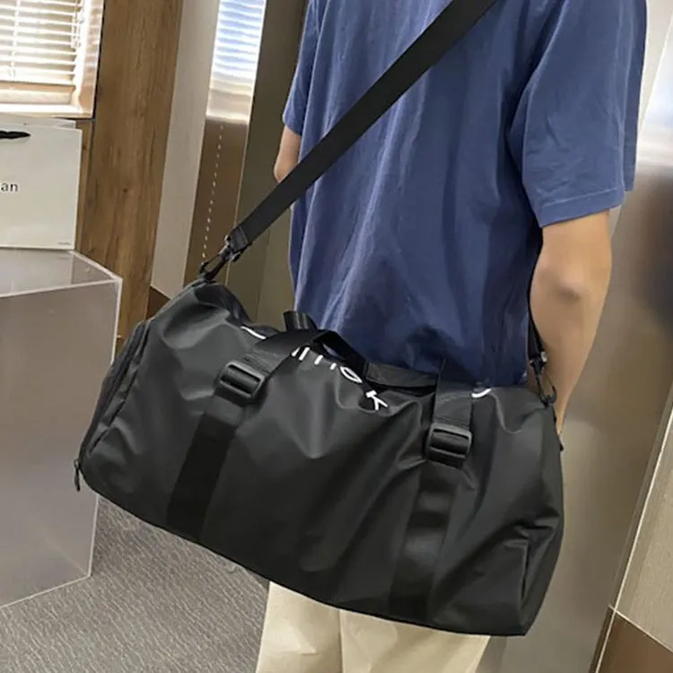 Huangmu Oxford Travel Bag Regular Unisex Black Red/Blue/Silver-13