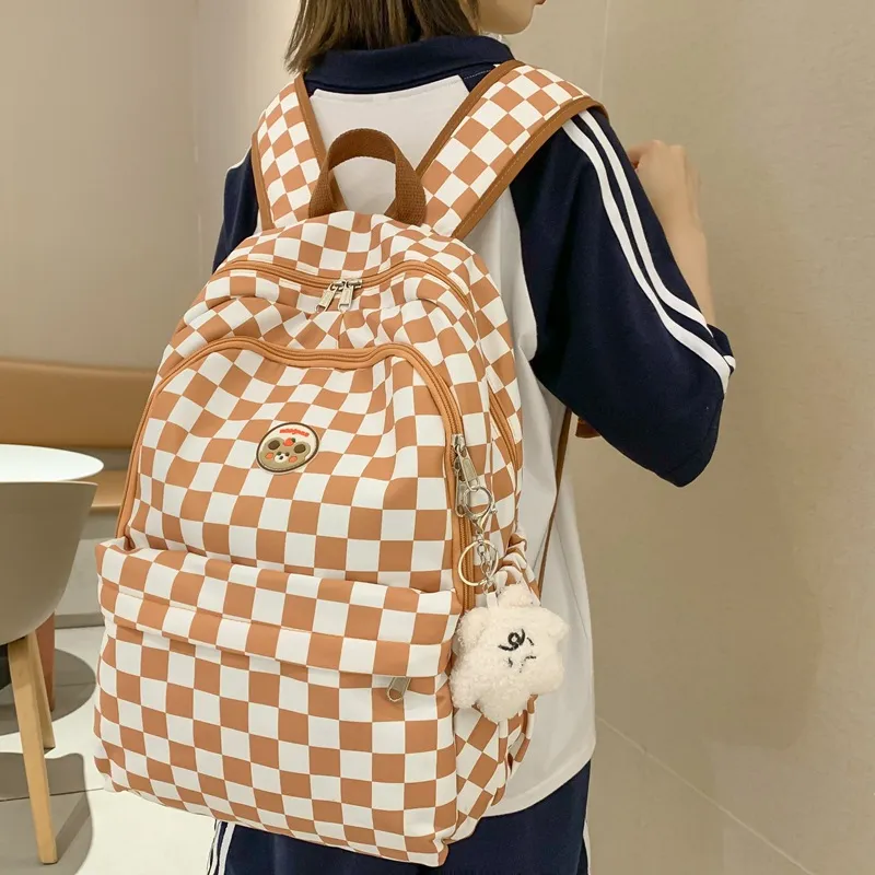 Huangmu Nylon Backpack Unisex Multicolor-5