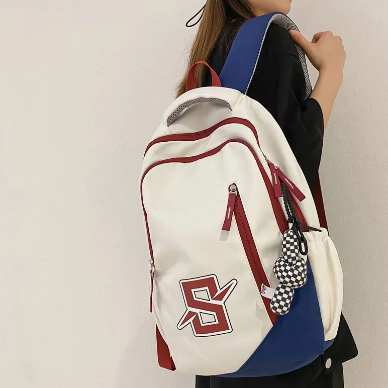 Huangmu Nylon Backpack Unisex Multicolor-2
