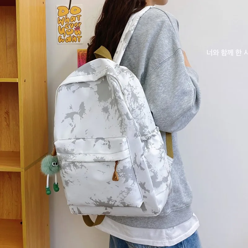 Huangmu Nylon Student Backpack Regular Unisex-11