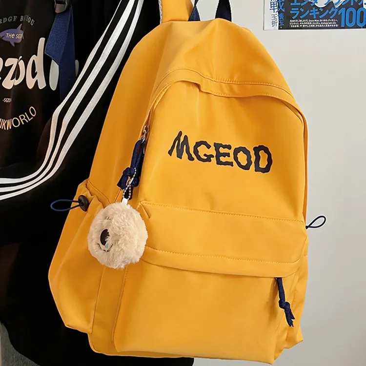 Huangmu Nylon Backpack Regular Unisex White/Blue/Black/Yellow/Red-1