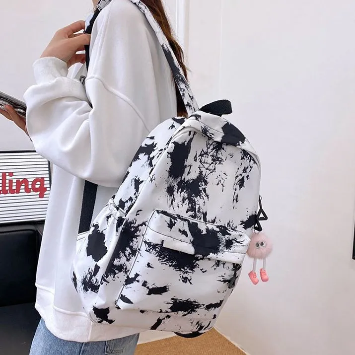 Huangmu Nylon Student Backpack Regular Unisex-2