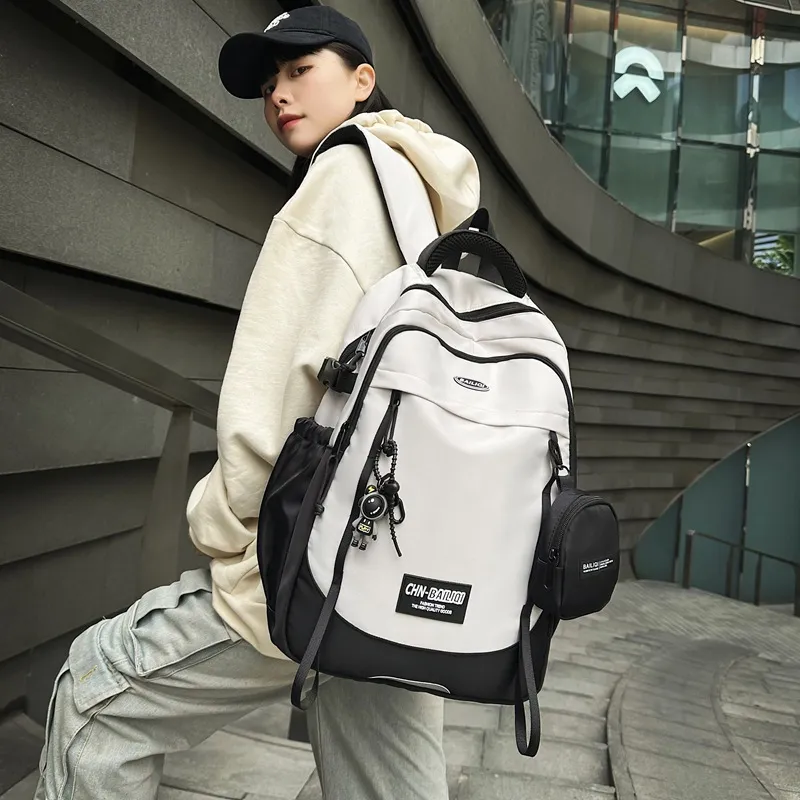 Huangmu Nylon Backpack Regular Unisex Multicolor-4