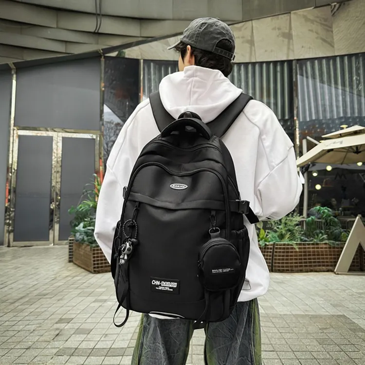 Huangmu Nylon Backpack Regular Unisex Multicolor-1