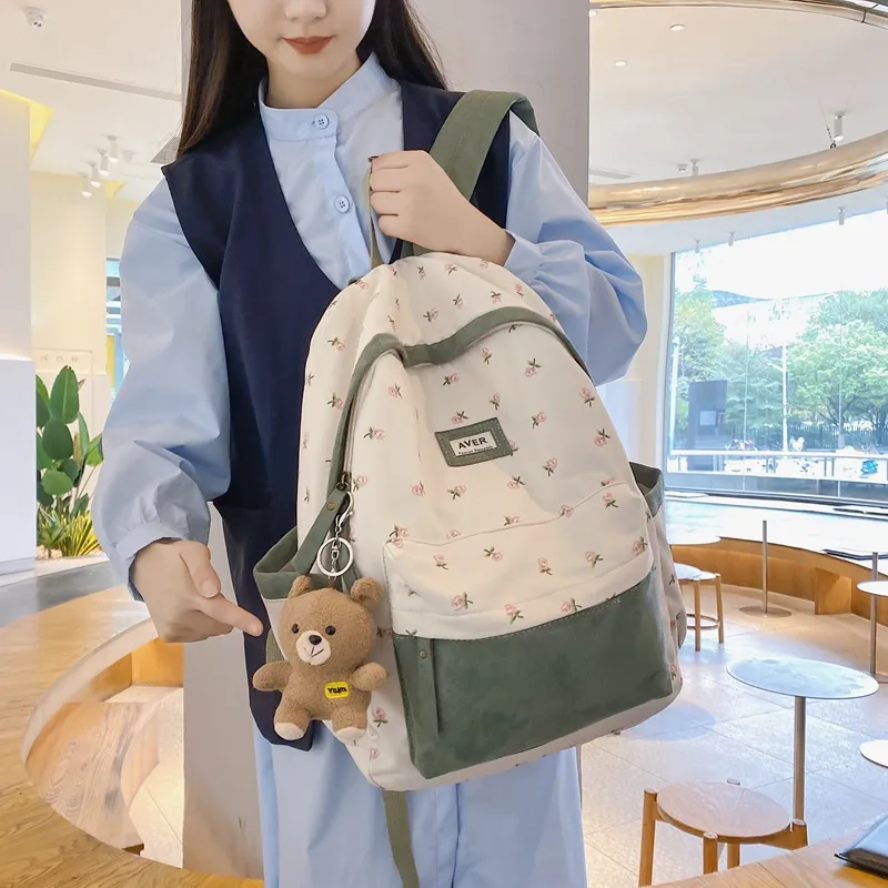 Huangmu Nylon Backpack Women's Multicolor-1