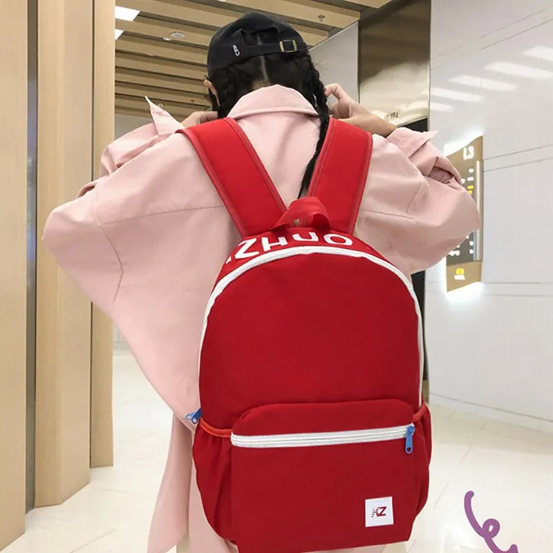 Huangmu Nylon Student Backpack Regular Unisex-1