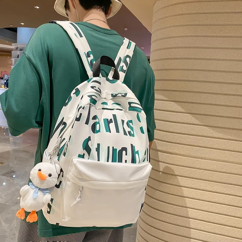 Huangmu Nylon Backpack Unisex Multicolor-1