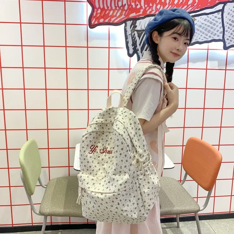 Huangmu Nylon Backpack Regular Women's White-1