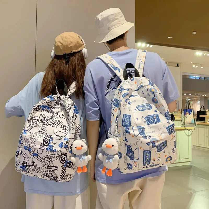 Huangmu Nylon Backpack Unisex Multicolor-1