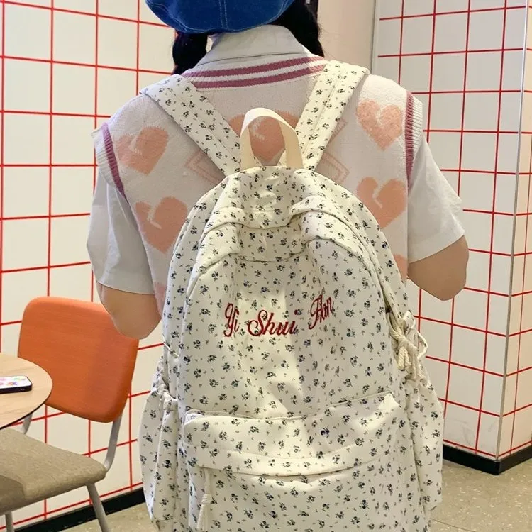 Huangmu Nylon Backpack Regular Women's White-4