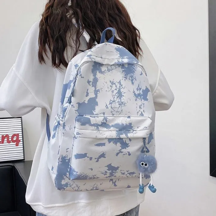 Huangmu Nylon Student Backpack Regular Unisex-5