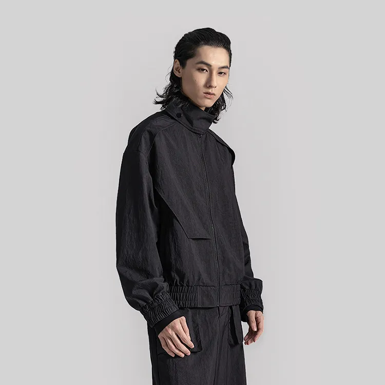 HUANXIANGZHE Jackets Unisex Black-3