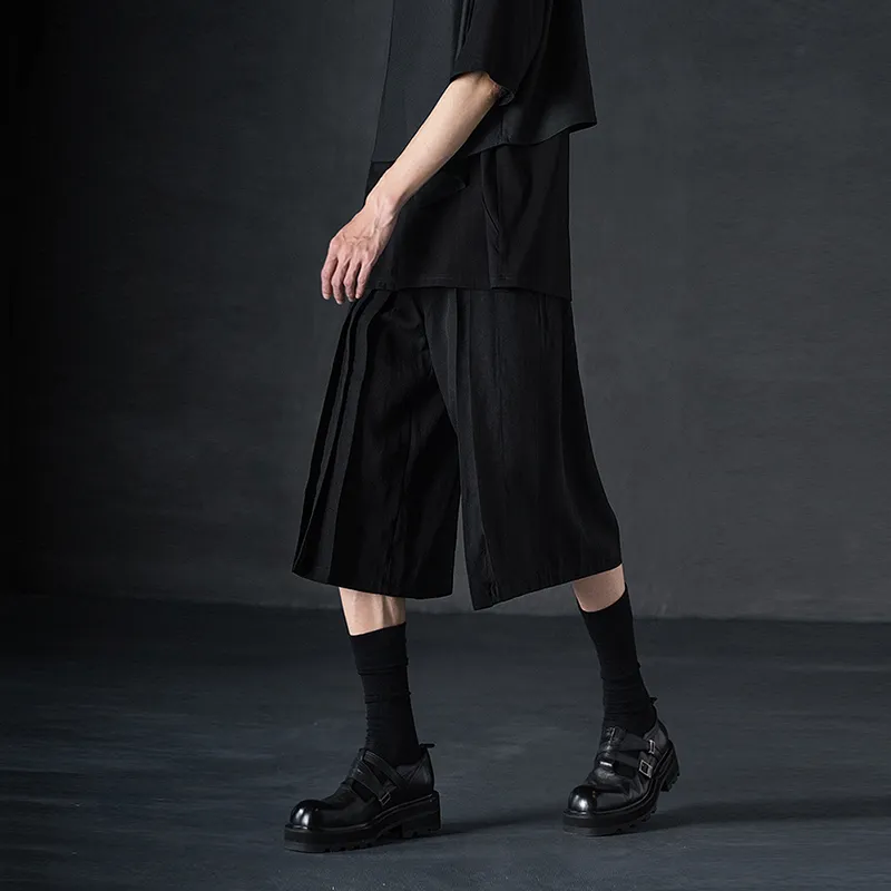 HUANXIANGZHE Casual Shorts Unisex Black-2
