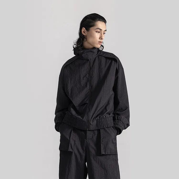 HUANXIANGZHE Jackets Unisex Black-2