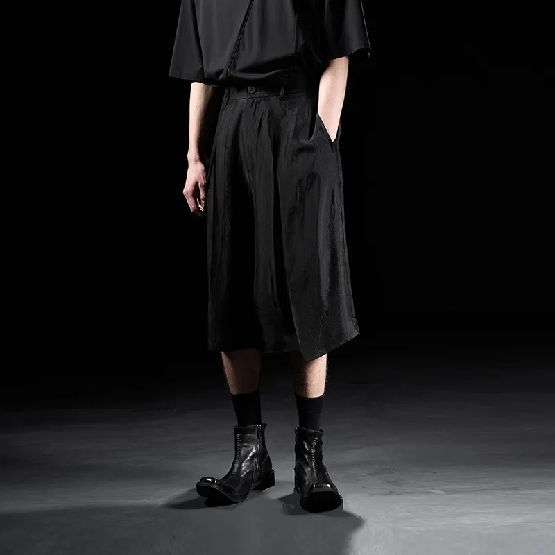 HUANXIANGZHE Casual Shorts Unisex Black-4