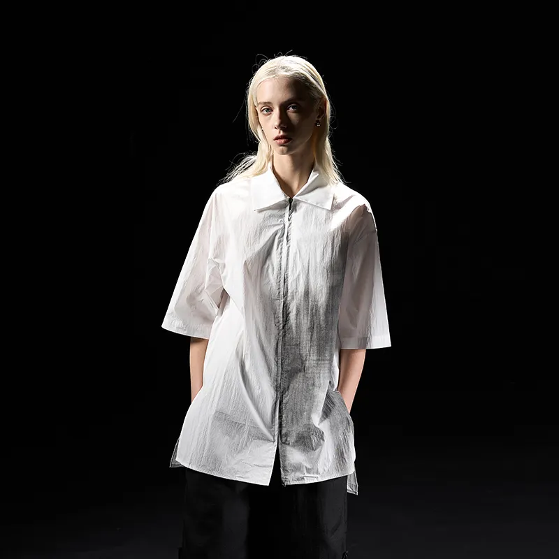 HUANXIANGZHE Shirts Unisex White-3