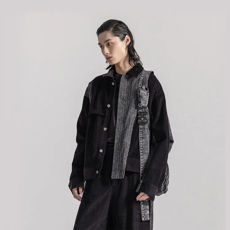 HUANXIANGZHE Jacket Unisex Black-2