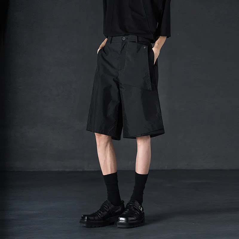 HUANXIANGZHE Casual Shorts Unisex Black-2