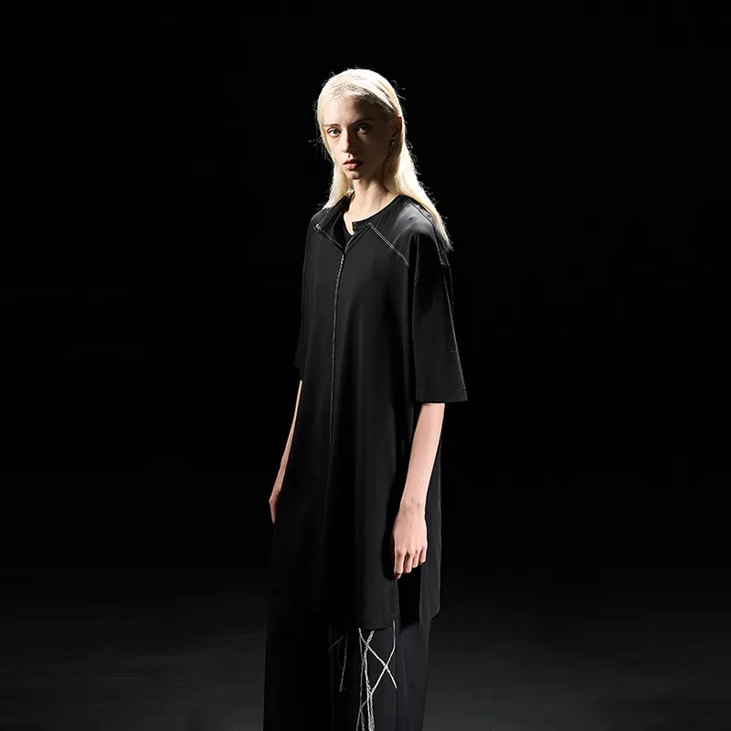 HUANXIANGZHE T Shirts Unisex Black-2