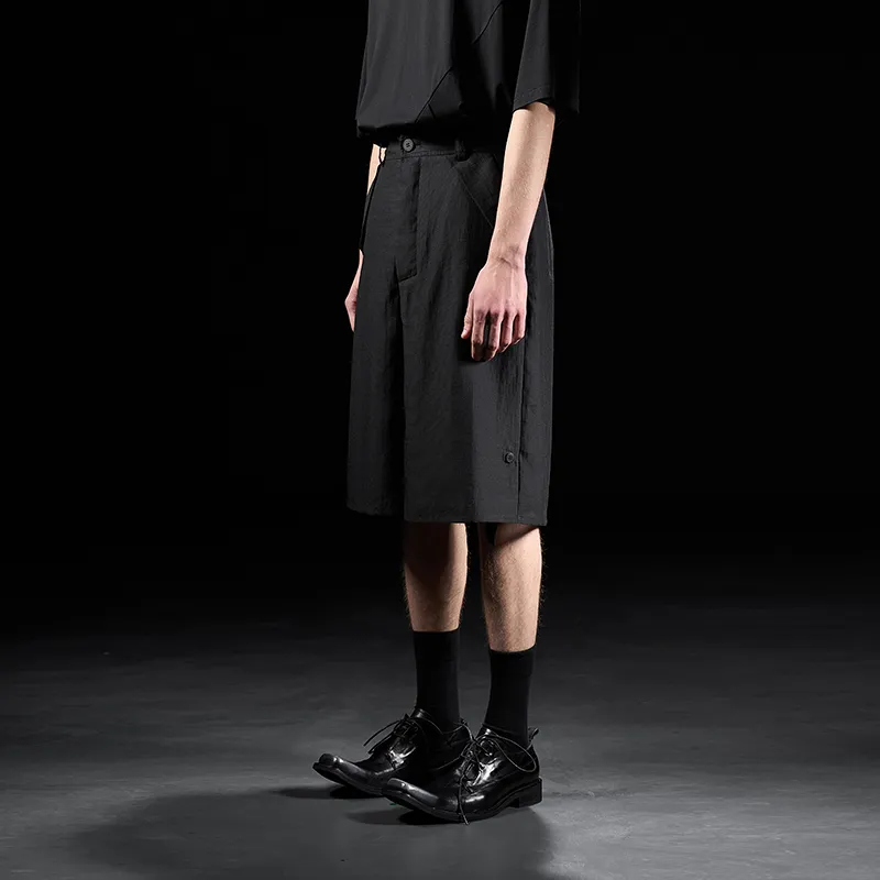 HUANXIANGZHE Casual Shorts Unisex Black-4