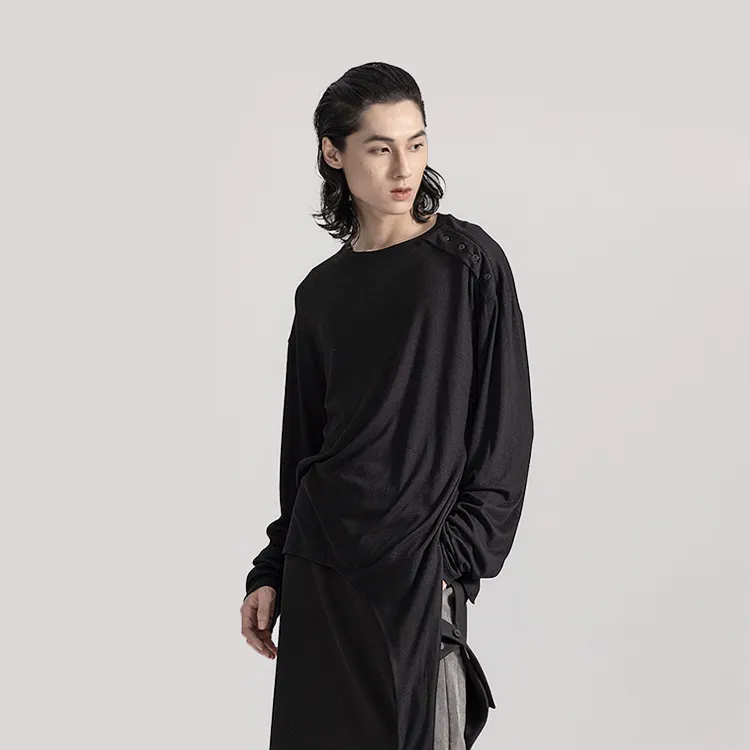 HUANXIANGZHE T Shirts Unisex Black-2
